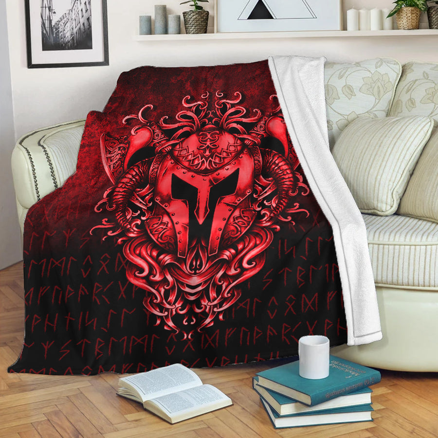 Ligerking Premium Blanket - The Armor Of Viking - Red Version Premium Blanket A7