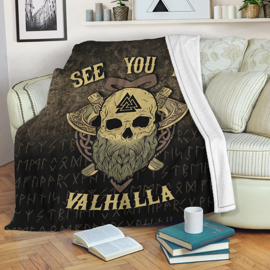 Ligerking Premium Blanket -See you in Valhalla Premium Blanket A7