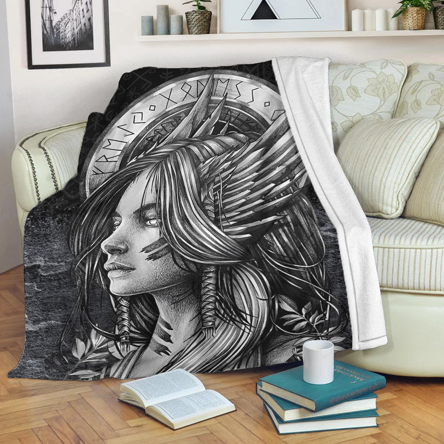 Ligerking Premium Blanket - Valkyries Sad Viking Premium Blanket A95