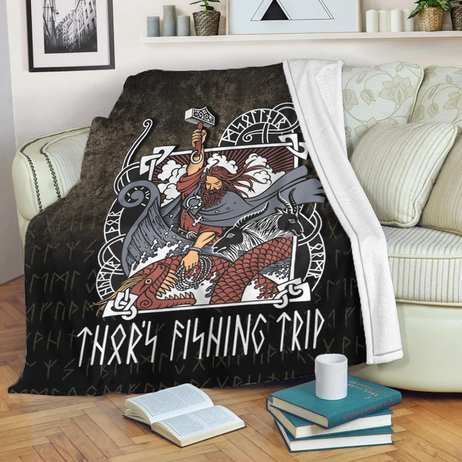 Ligerking Premium Blanket - Thor's Fishing Trip Premium Blanket A7