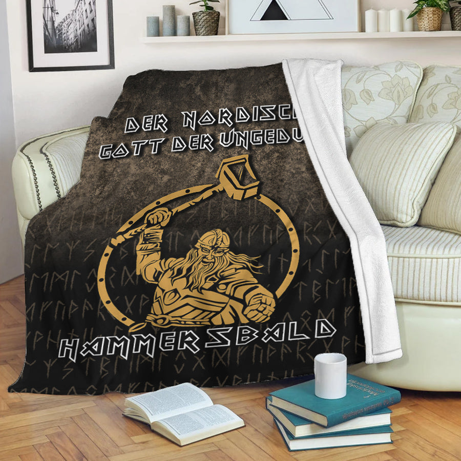 Ligerking Premium Blanket - The Nordic God Of Impatience Hammersbald Premium Blanket A7