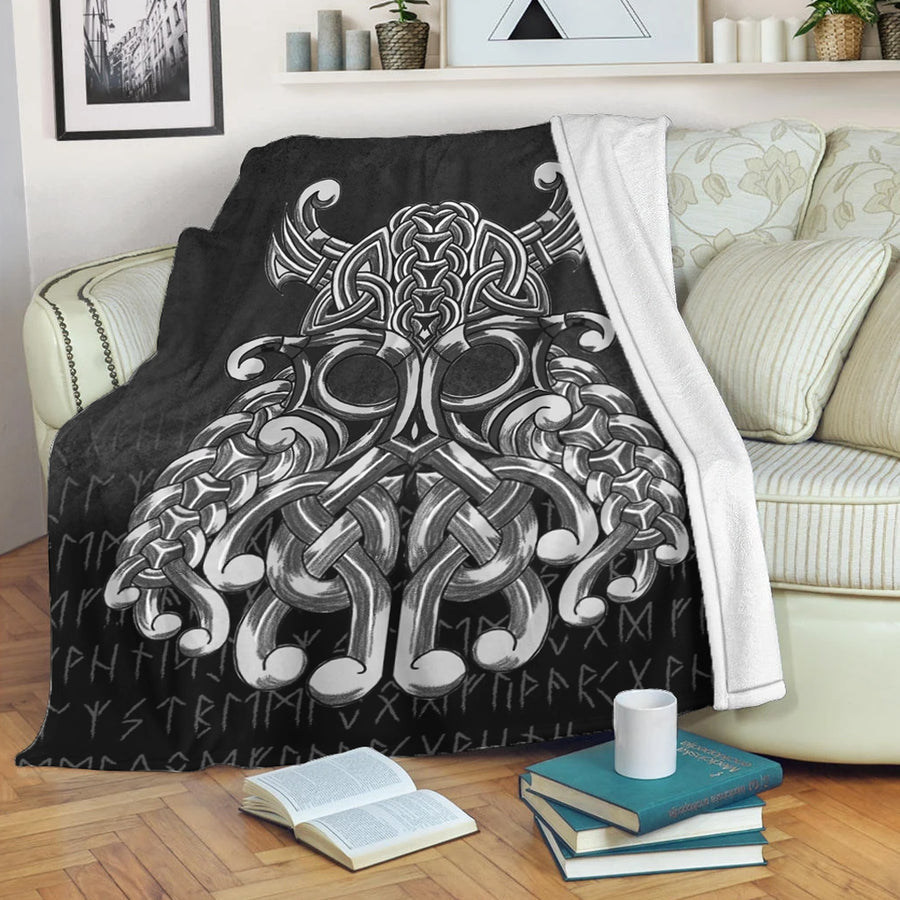 Ligerking Premium Blanket - Vikings Odin Valhalla Premium Blanket A7