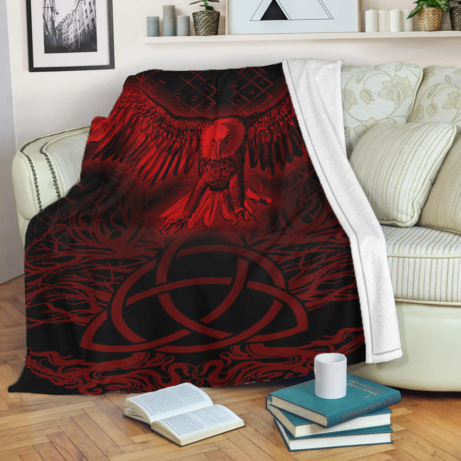 Ligerking Premium Blanket - Raven Tree Celtic Red Blanket A95