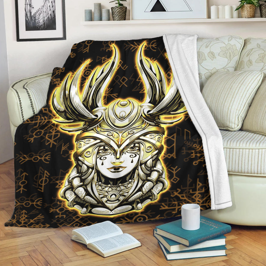 Ligerking Premium Blanket - Viking Valkyrie Gold Premium Blanket A95