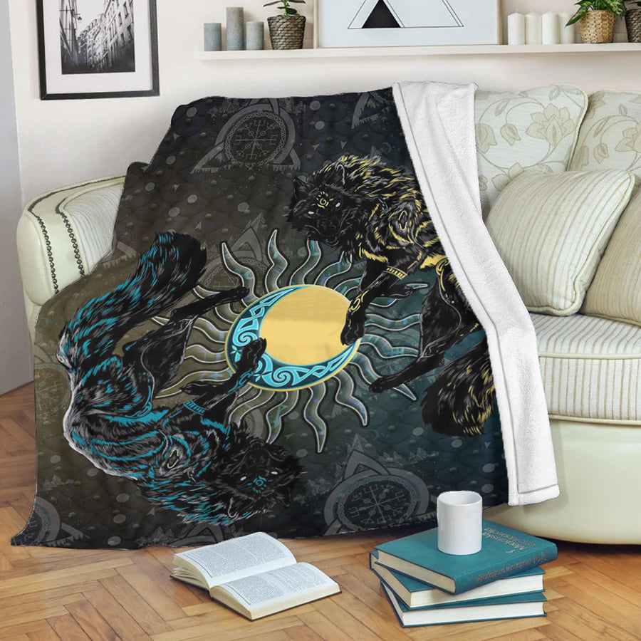 Ligerking Premium Blanket -Skoll and Hati Gradiant Style Premium Blanket A94