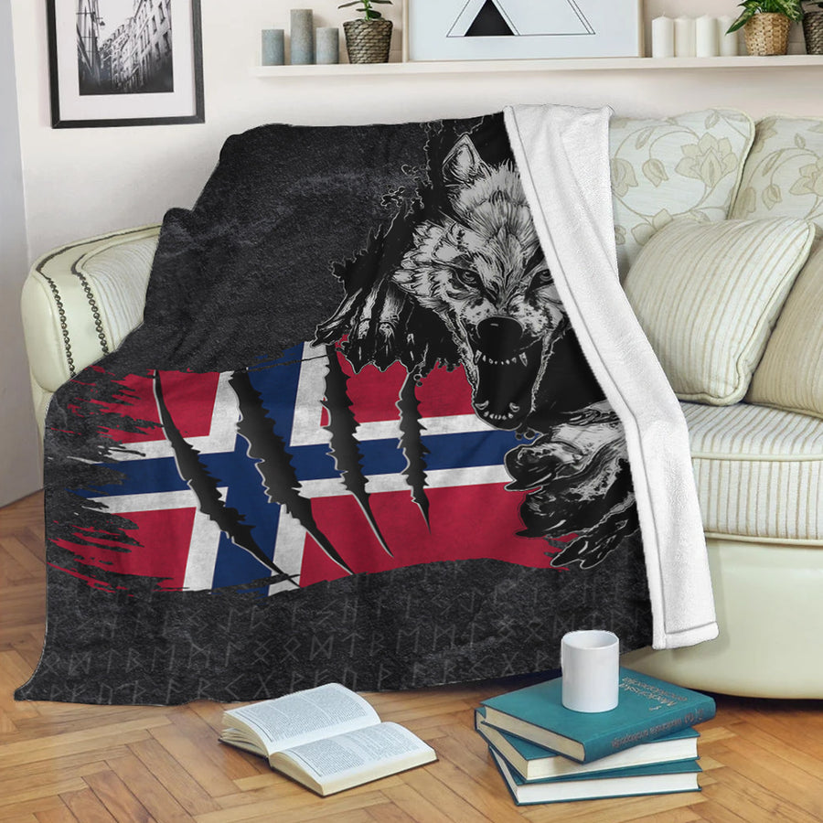 Ligerking Premium Blanket - Norway Wolf Viking Premium Blanket A95