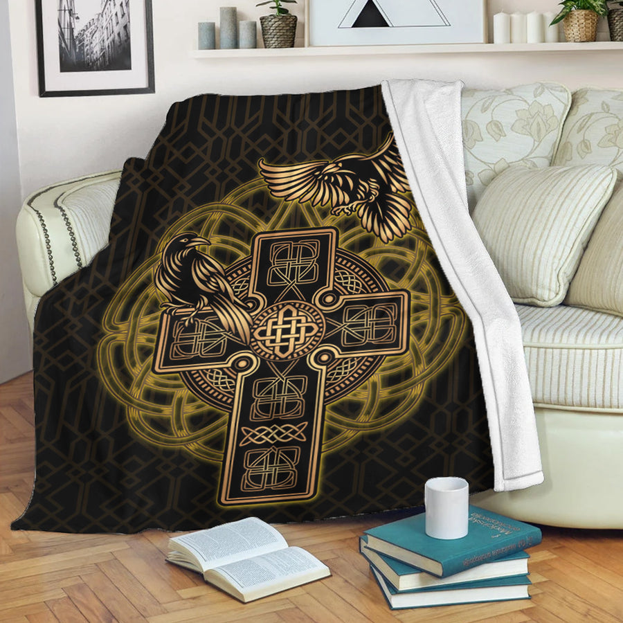 Ligerking Premium Blanket -Viking Raven Premium Blanket A95
