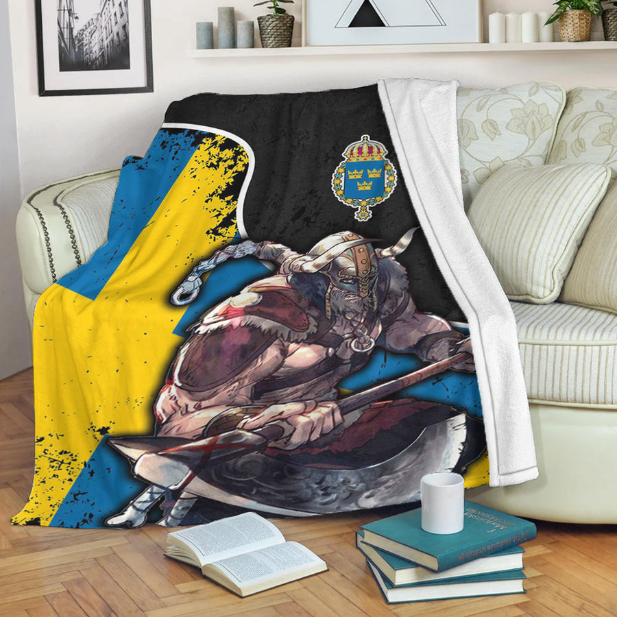 Ligerking Premium Blanket - Sweden Warrior Brush Style Premium Blanket A35