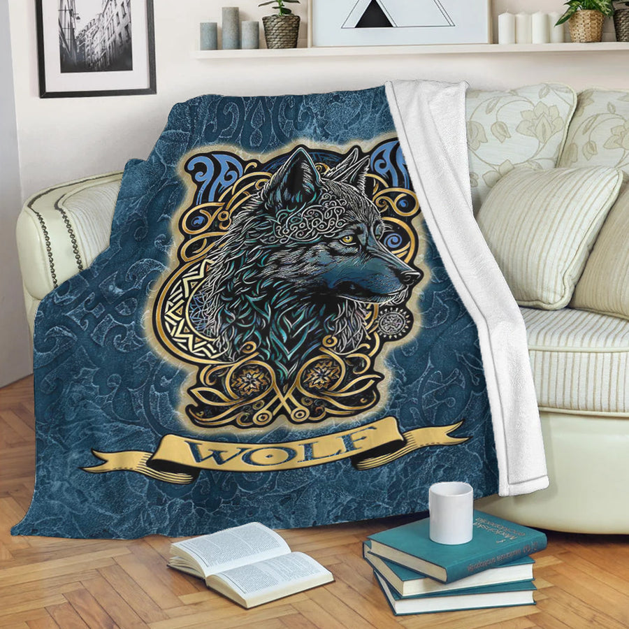 Ligerking Premium Blanket - Wolf Celtic Style Premium Blanket A35