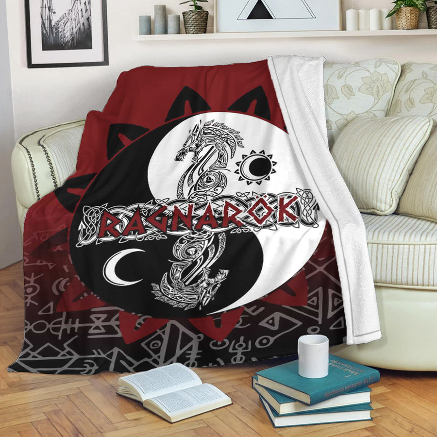 Ligerking Premium Blanket - Ragnarok Skoll and Hati Style Bagua Premium Blanket A35