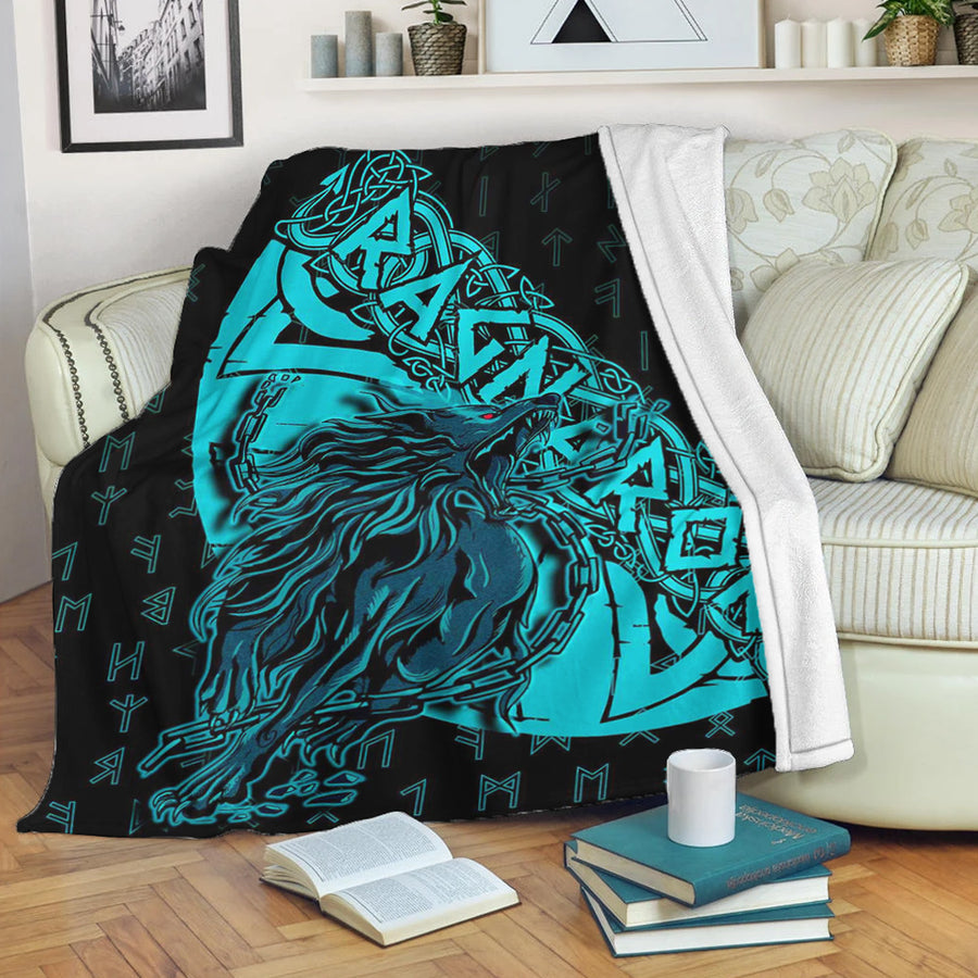 Ligerking Premium Blanket - Fenrir Ragnarok Cyan Premium Blanket A94
