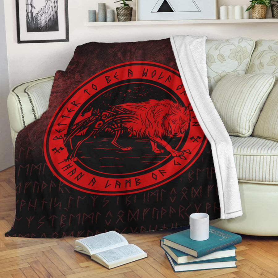 Ligerking Premium Blanket - Wolf Of Odin - Red Version Premium Blanket A7