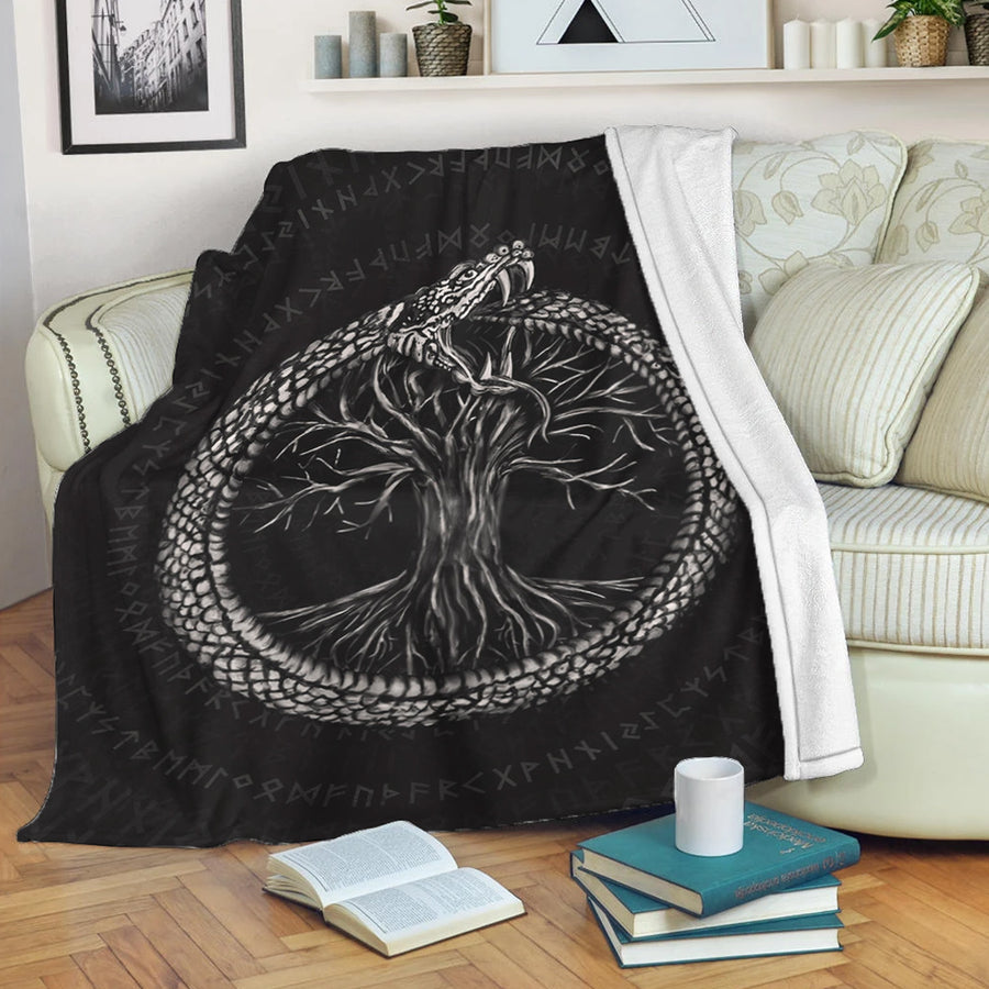 Ligerking Premium Blanket - Ouroboros with Tree of Life Premium Blanket A7