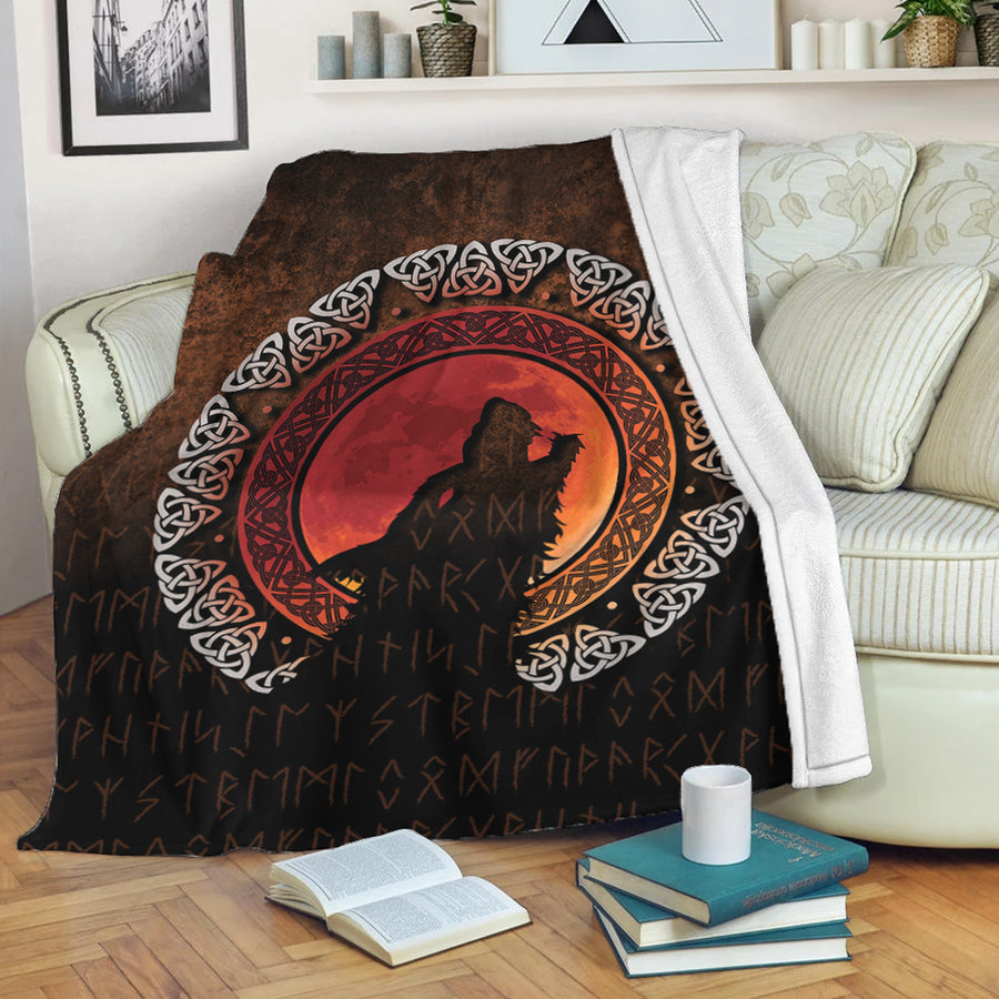 Ligerking Premium Blanket - Fenrir Norse Wolf Son of Loki Premium Blanket A7