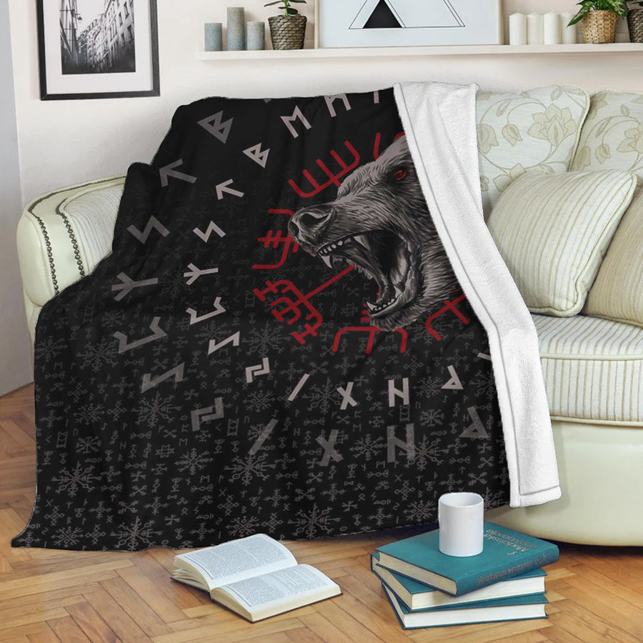 Ligerking Premium Blanket - Berserler Viking Bear Premium Blanket A94