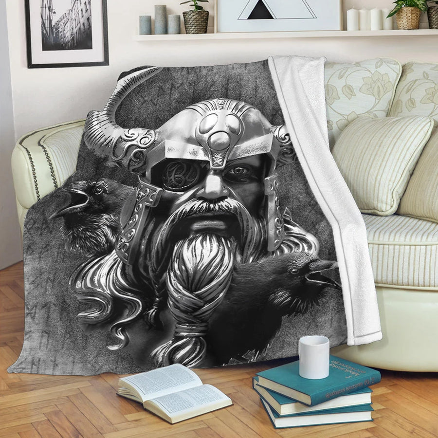 Ligerking Premium Blanket - Raven Viking Odin Premium Blanket A95