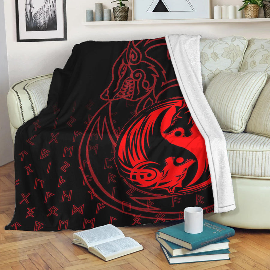 Ligerking Premium Blanket - Skoll and Hati Red Premium Blanket A94