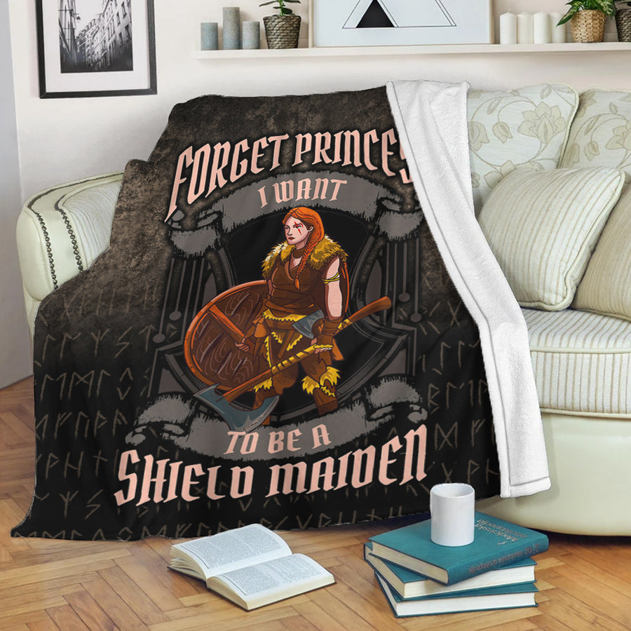 Ligerking Premium Blanket -Forget Princess I Want To Be A Shield Maiden Premium Blanket A7