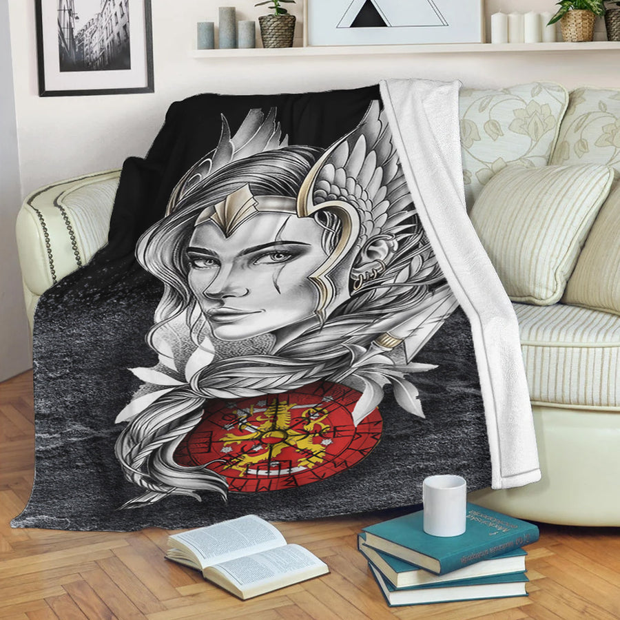 Ligerking Premium Blanket - Valkyries Finland Viking Country Premium Blanket A95