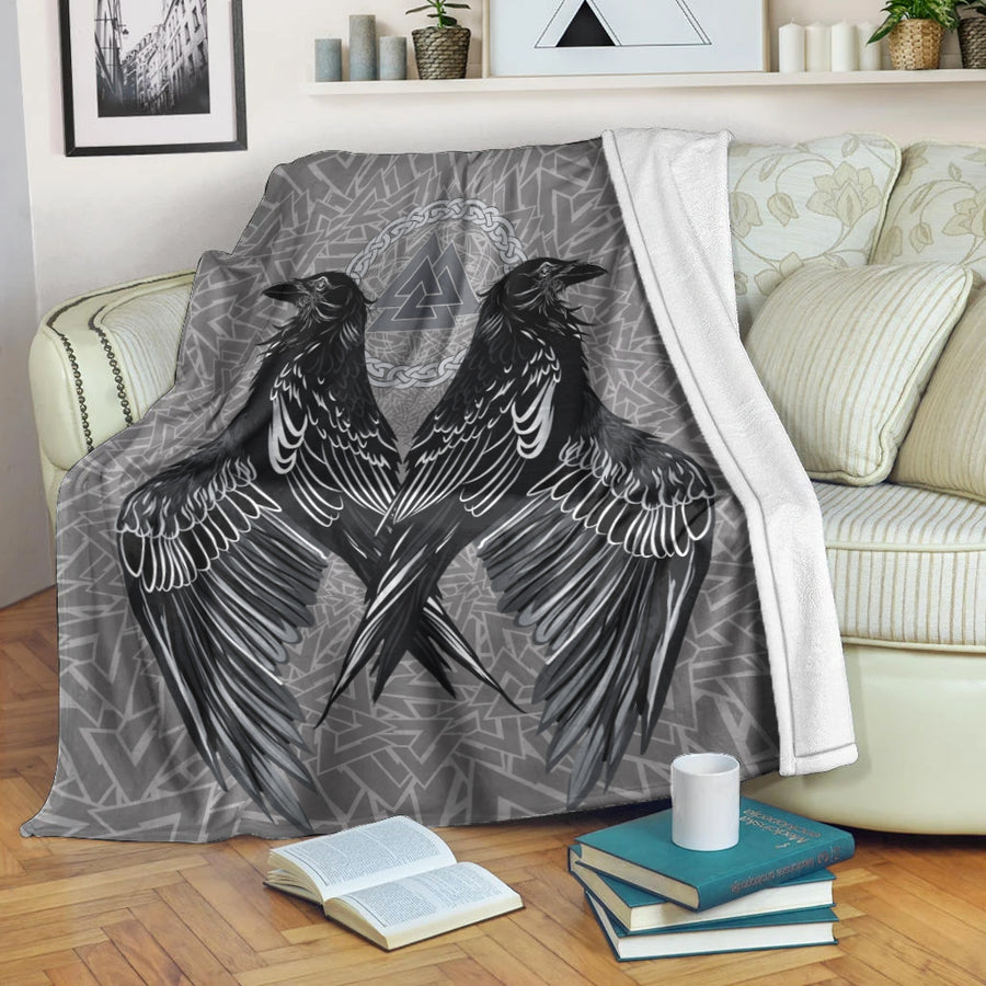 Ligerking Premium Blanket Raven Valknut A15