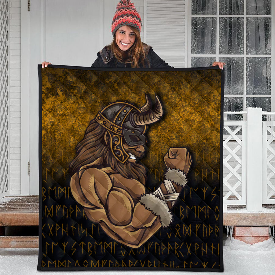 Ligerking Quilt - Viking Warrior Muscles Power Quilt A7