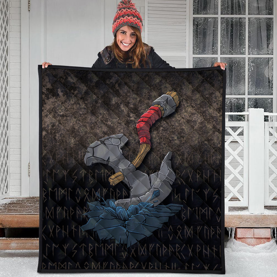 Ligerking Quilt -Viking Axe Norse Mythology Quilt A7