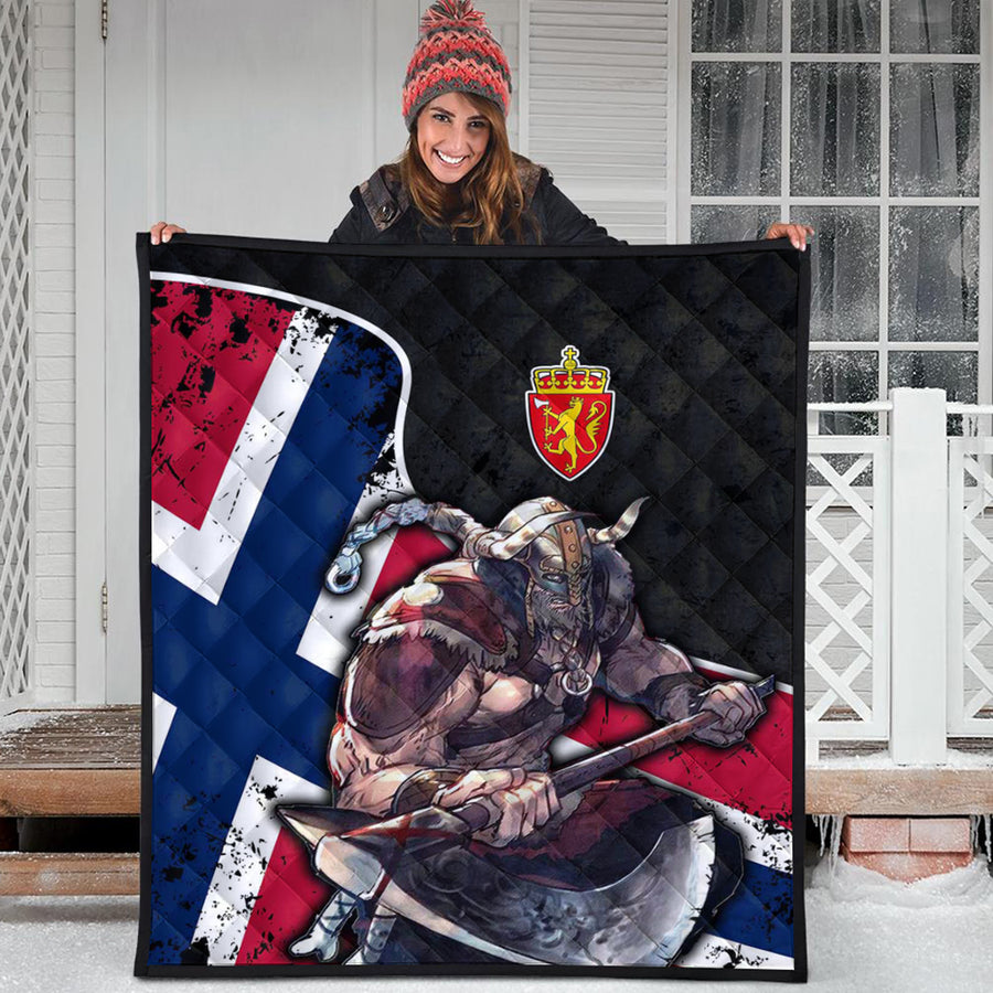 Ligerking Quilt - Norway Warrior Brush Style Quilt A35