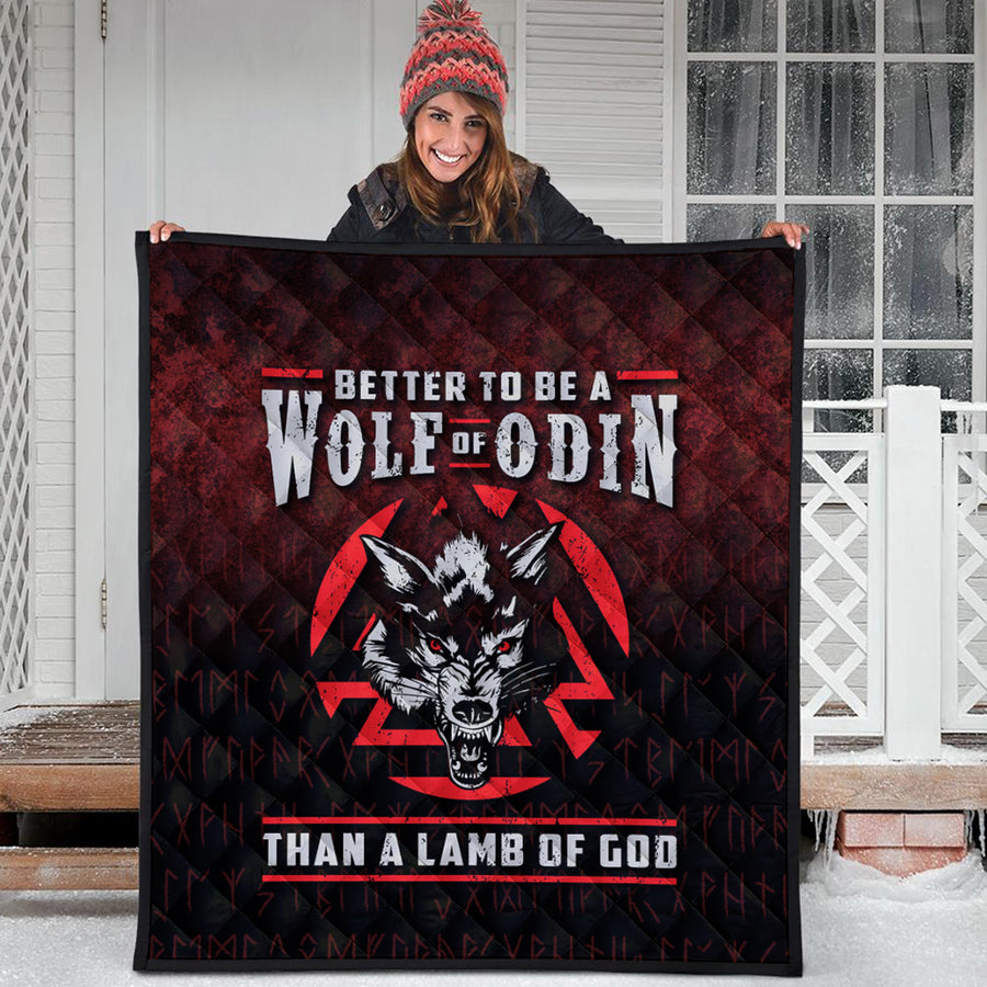 Ligerking Quilt - Better To Be A Wolf Of Odin Than A Lamb Of God Quilt A7