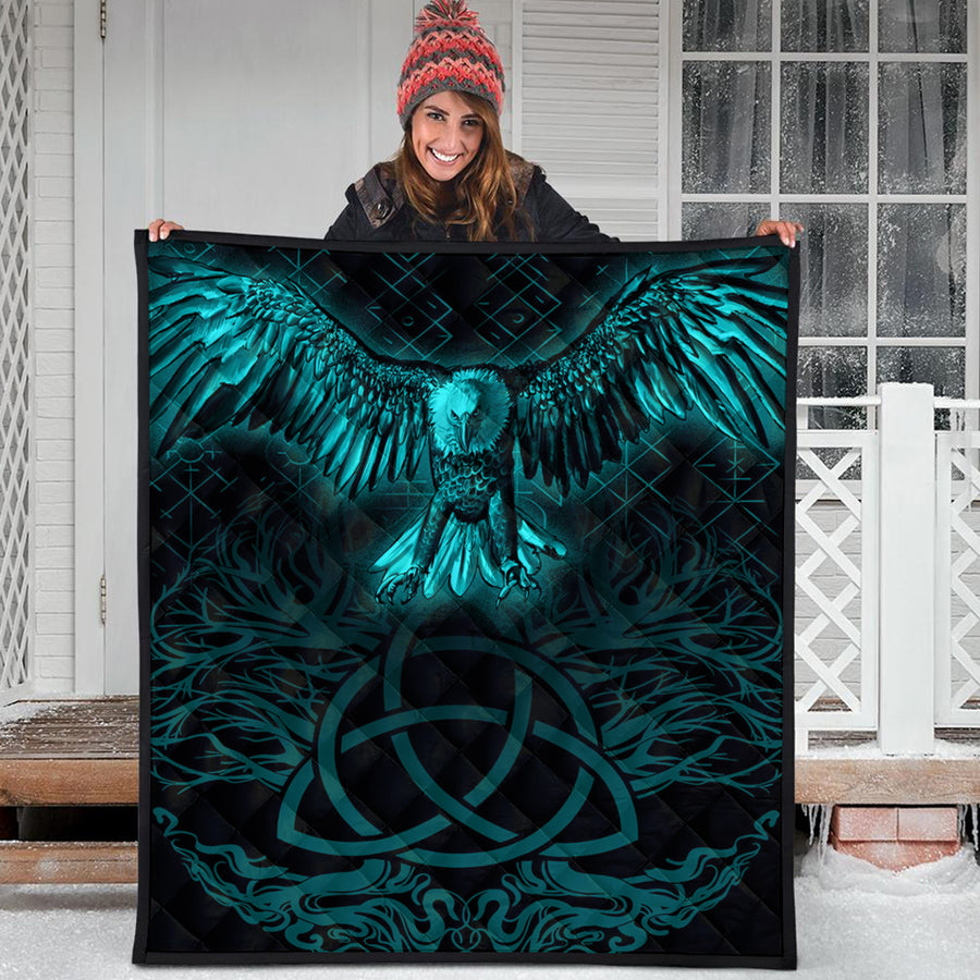 Ligerking Quilt - Raven Tree Cletic Turquoise Quilt A95