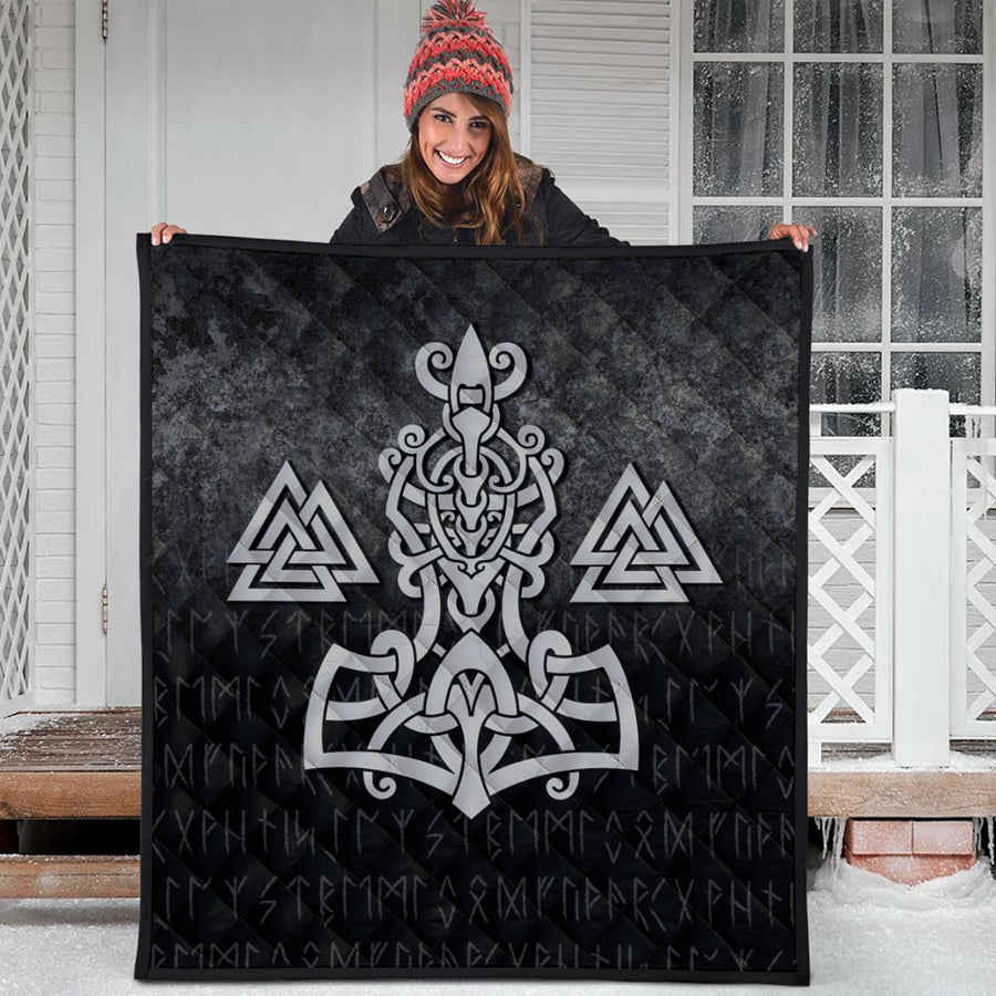 Ligerking Quilt - Mjolnir and Valknut Quilt A7