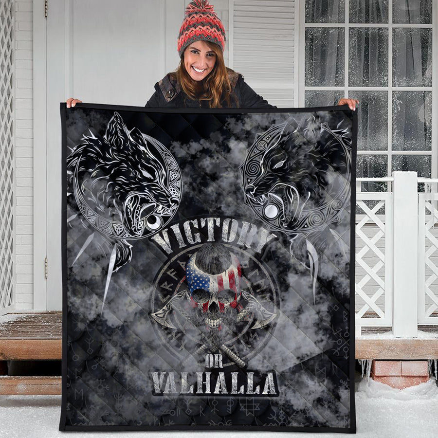 Ligerking Quilt - Viking Skol and Hati American Quilt A31