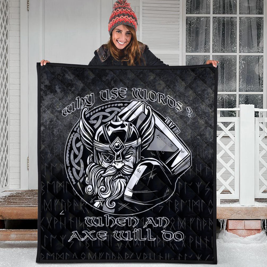 Ligerking Quilt - Why Use Words? When An Axe Will Do Quilt A7