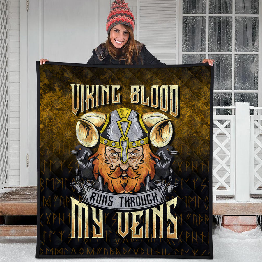 Ligerking Quilt - Viking Blood Runs Through My Veins Quilt A7
