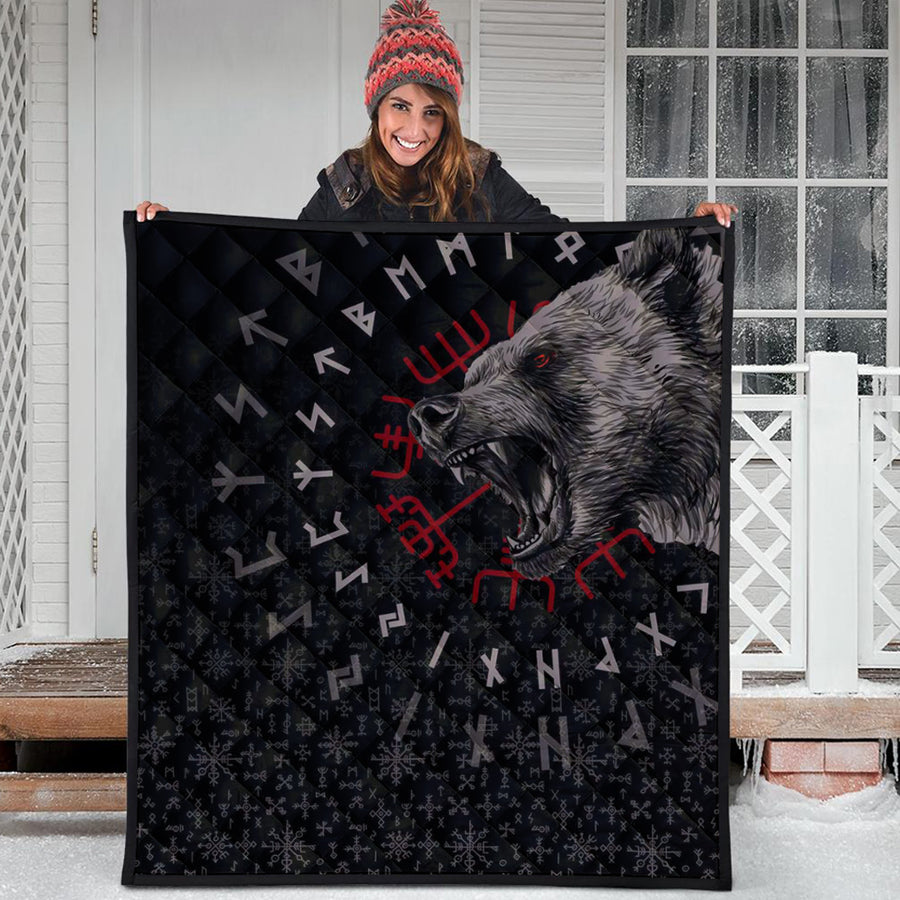 Ligerking Quilt - Berserler Viking Bear Quilt A94