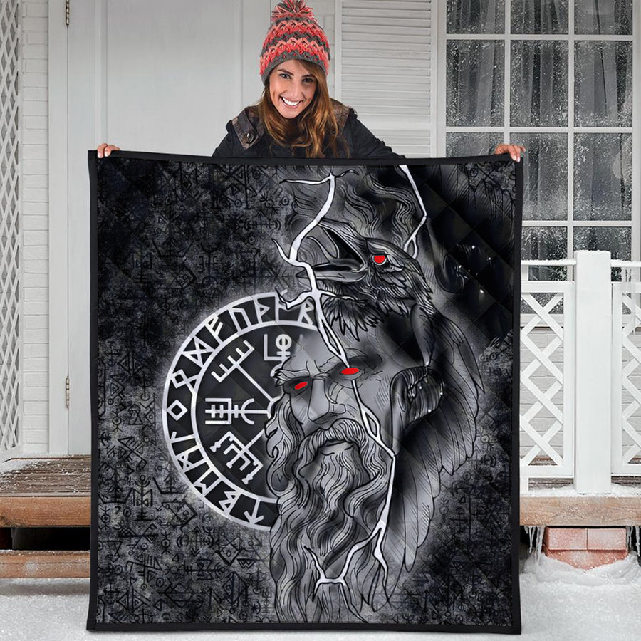 Ligerking Quilt - Odin Viking Raven Of Odin Quilt A95