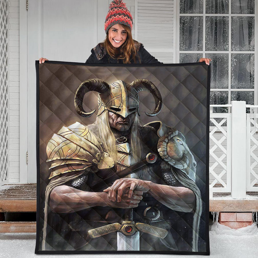 Ligerking Quilt - Viking Gold Knights Quilt A35