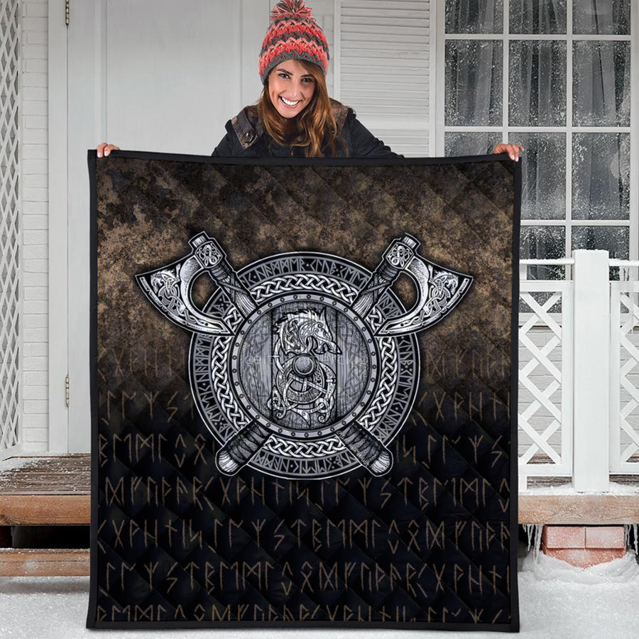 Ligerking Quilt -Fenrir Viking Shield Quilt A7