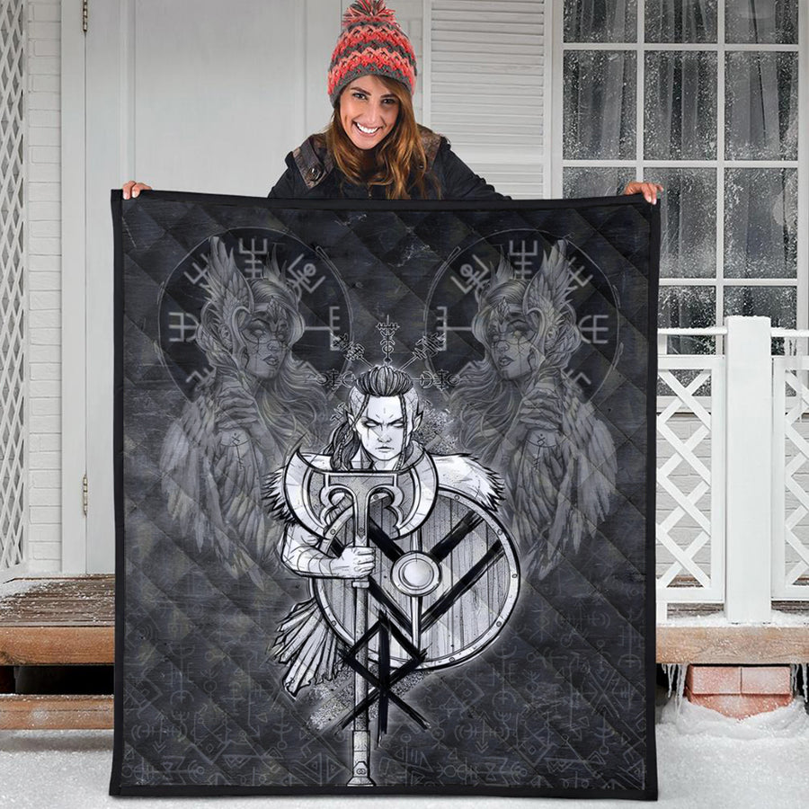 Ligerking Quilt - Viking Women's Warrior Axes Quilt A35