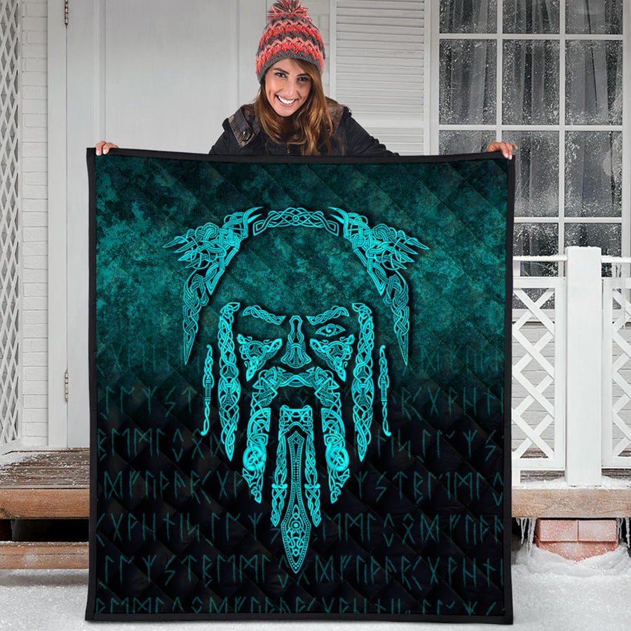 Ligerking Quilt - Eye of Odin - Cyan Version Quilt A7
