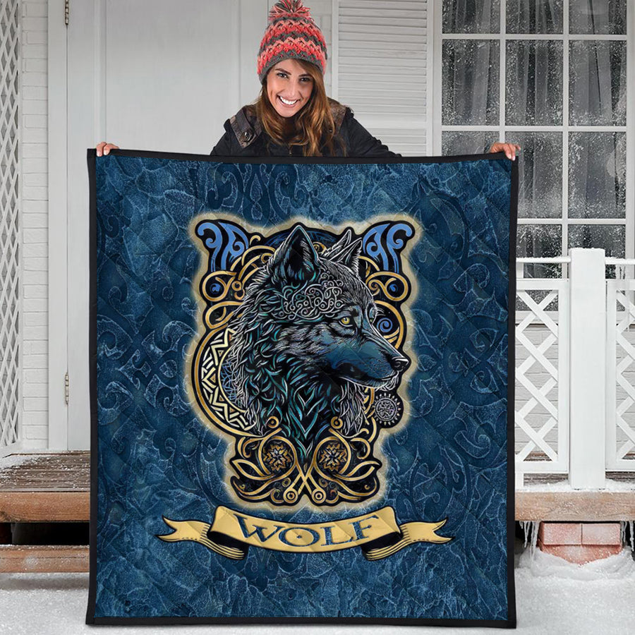 Ligerking Quilt - Wolf Celtic Style Quilt A35
