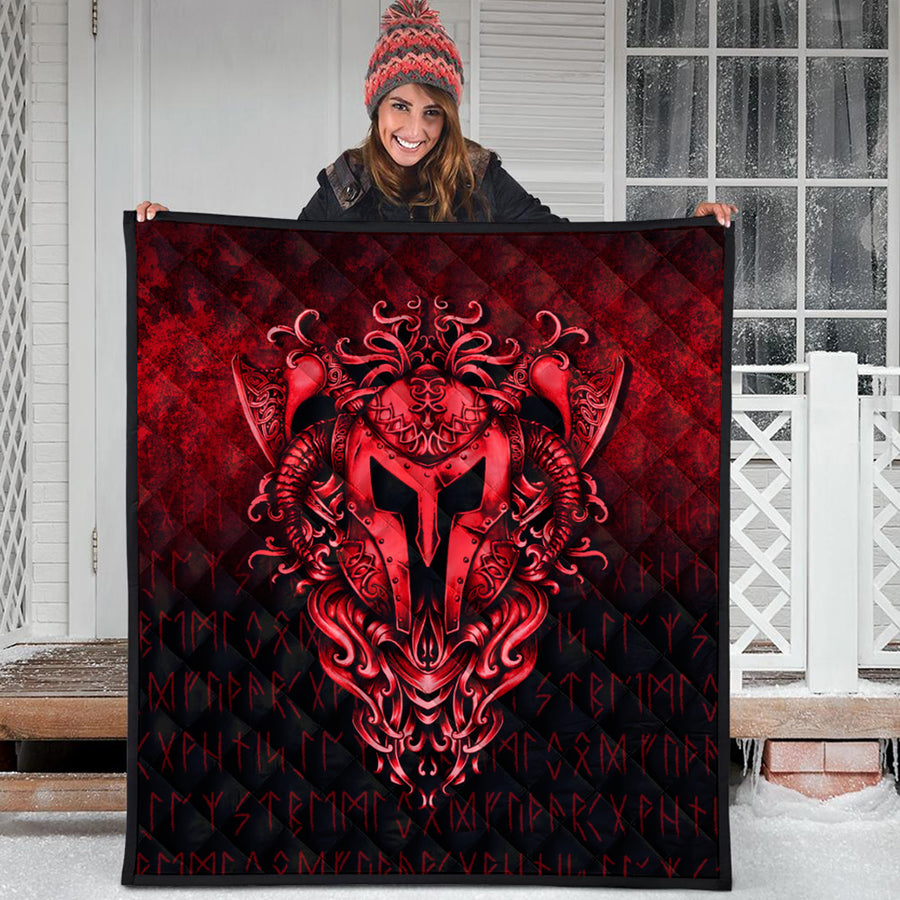Ligerking Quilt - The Armor Of Viking - Red Version Quilt A7