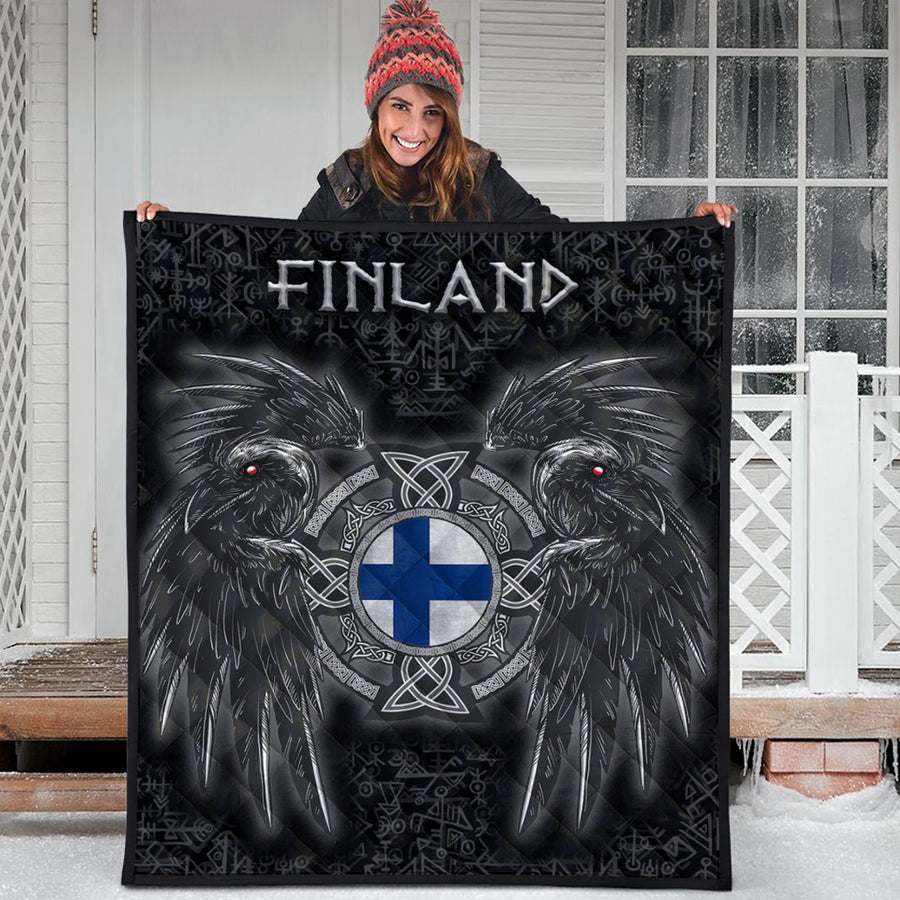 Ligerking Quilt - Finland Viking Raven Quilt A95
