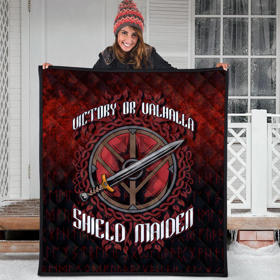 Ligerking Quilt - Victory or Valhalla Shield Maiden Quilt A7