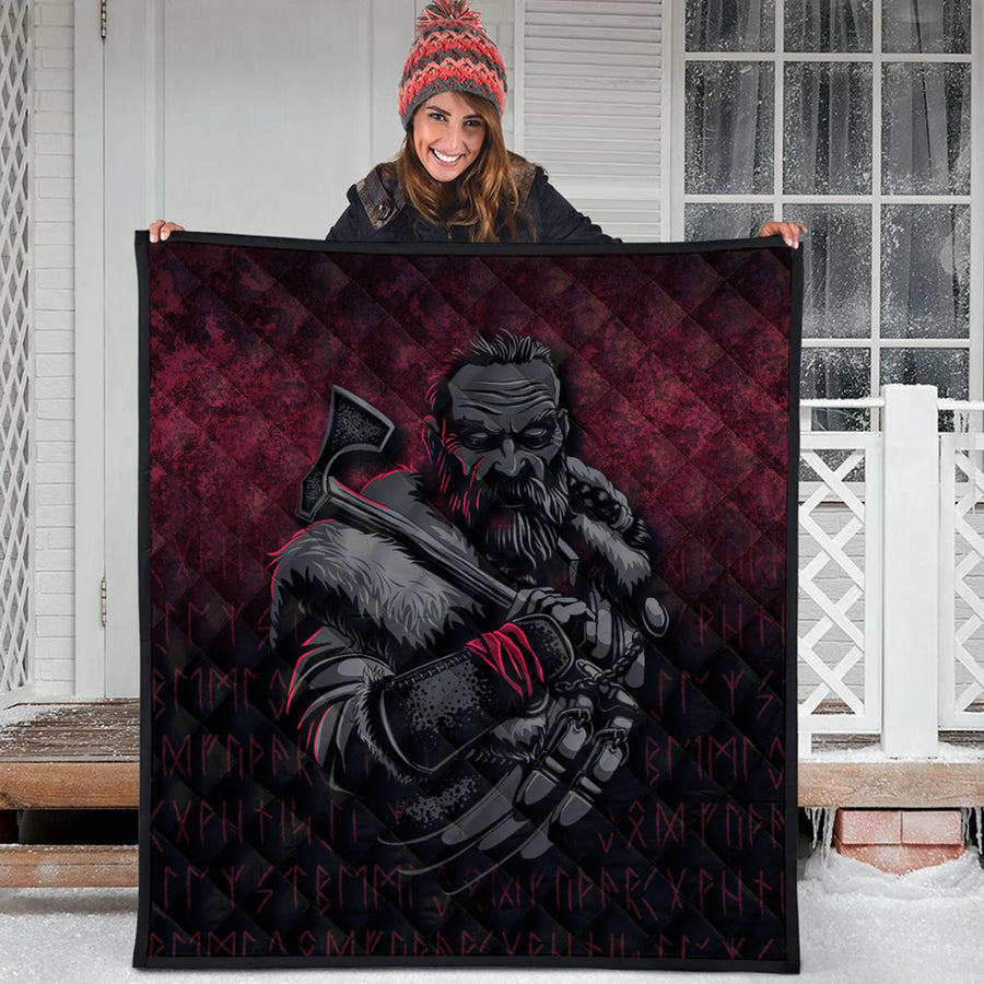 Ligerking Quilt - Viking-Warrior-With-Axe Quilt A7