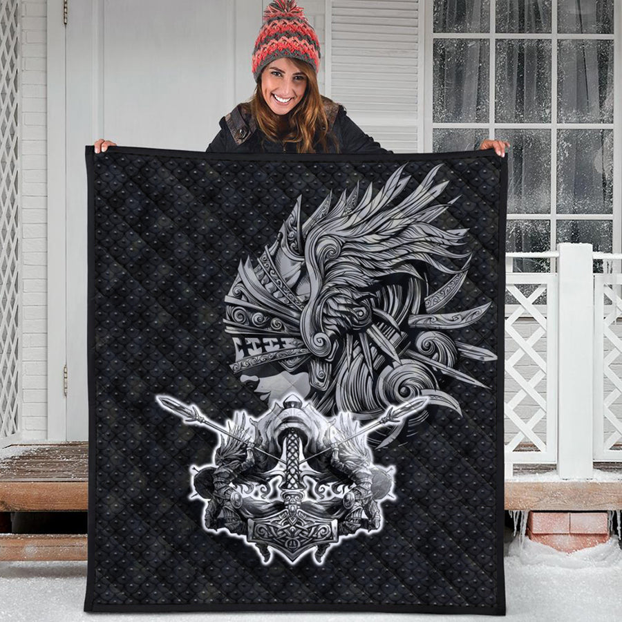 Ligerking Quilt - Valkyrie Metal Background Quilt A35