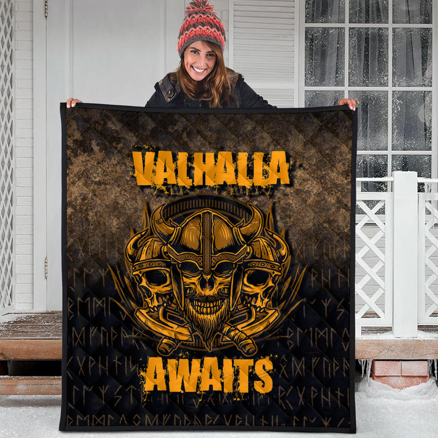 Ligerking Quilt - Valhalla Awaits Warrior Quilt A7