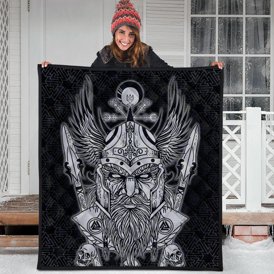 Ligerking Quilt -Odin And Raven Viking Homeset Quilt A95