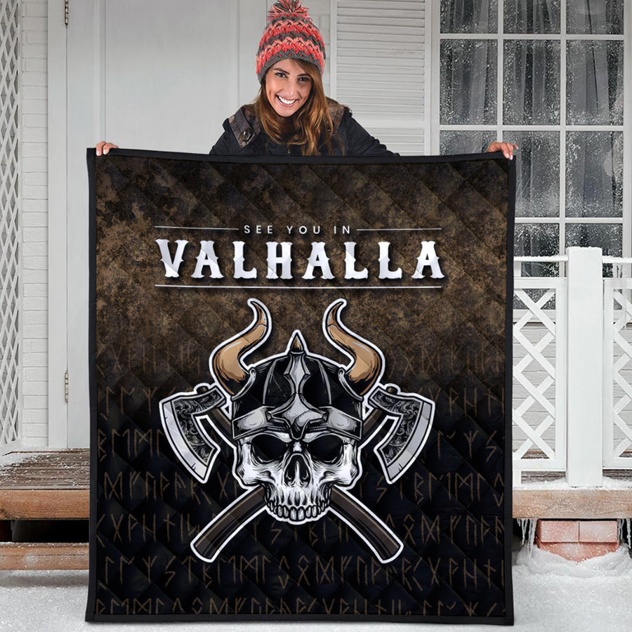 Ligerking Quilt - See You In Valhalla Vikings Nordic Quilt A7