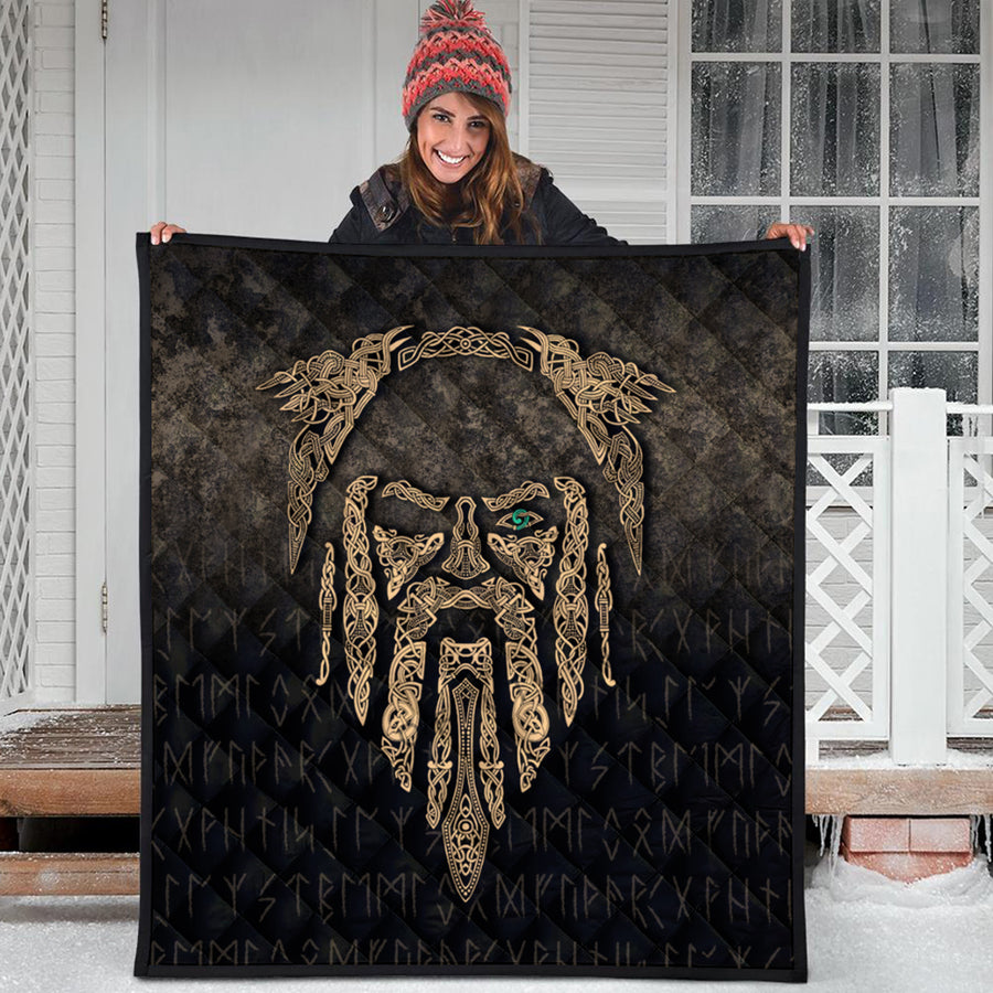 Ligerking Quilt - Eye of Odin - Gold Version Quilt A7