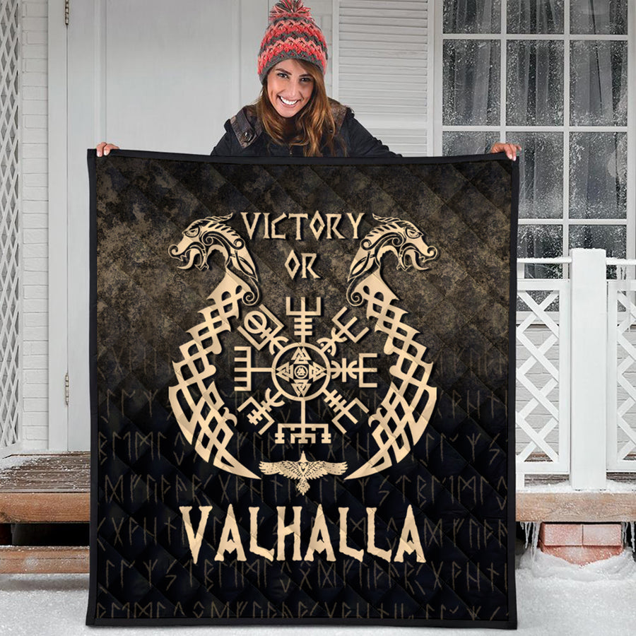 Ligerking Quilt - Victory or Valhalla - Gold Version Quilt A7